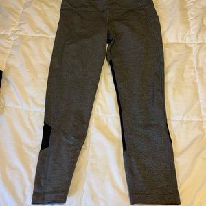 Gray lululemon cropped leggings size 8